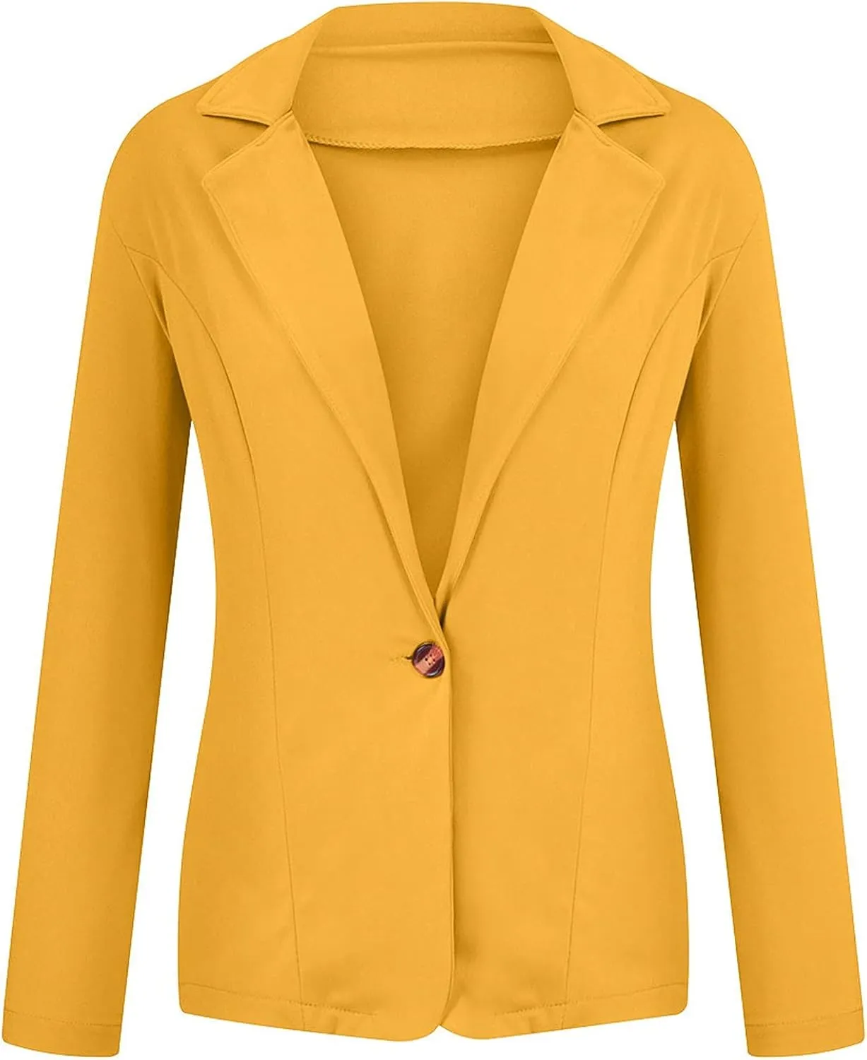 Women's Long Blazer Solid Open Front Cardigan Formal Suit Sleeve Blouse Coat Blazers for Work Casual