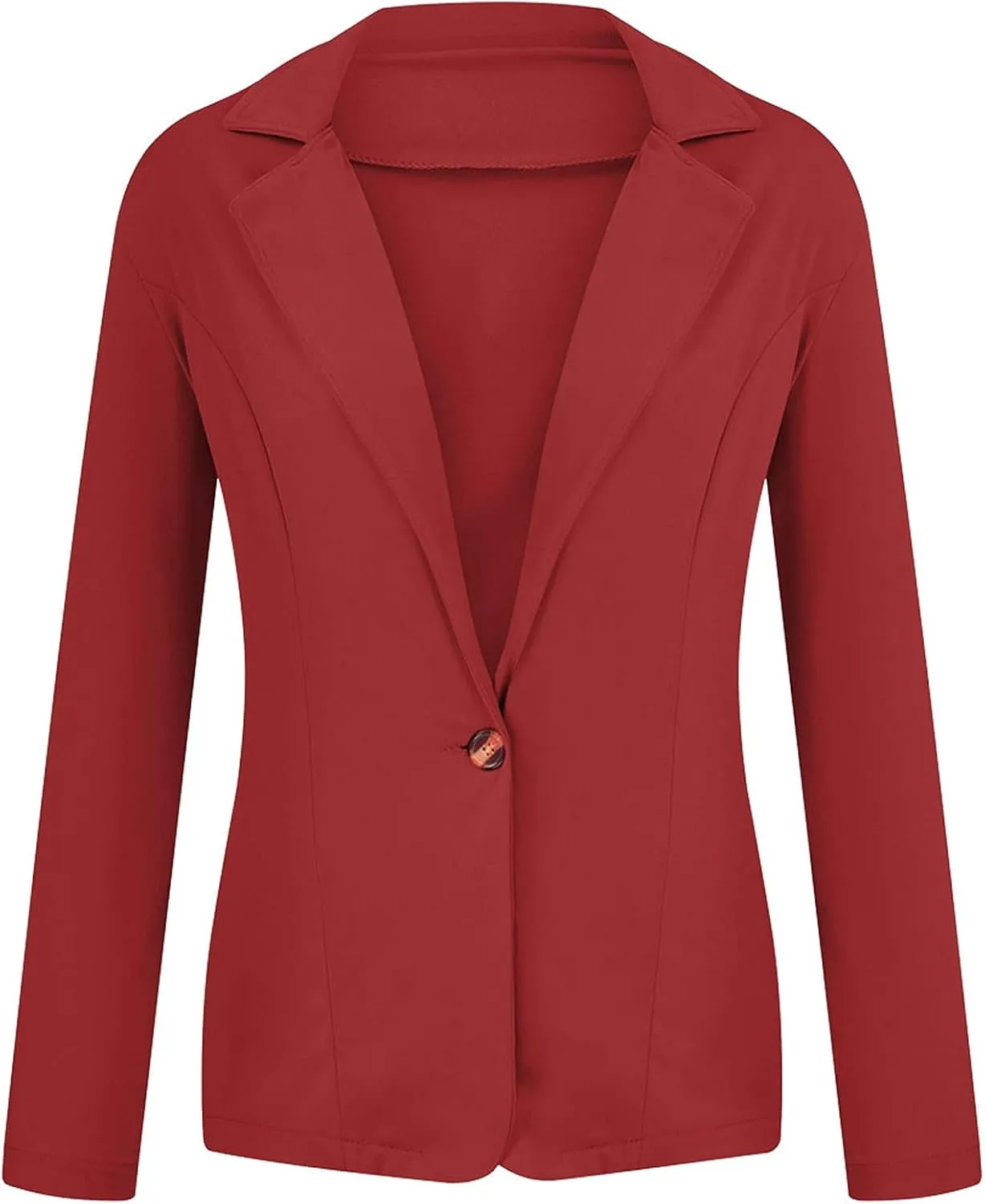 Women's Long Blazer Solid Open Front Cardigan Formal Suit Sleeve Blouse Coat Blazers for Work Casual