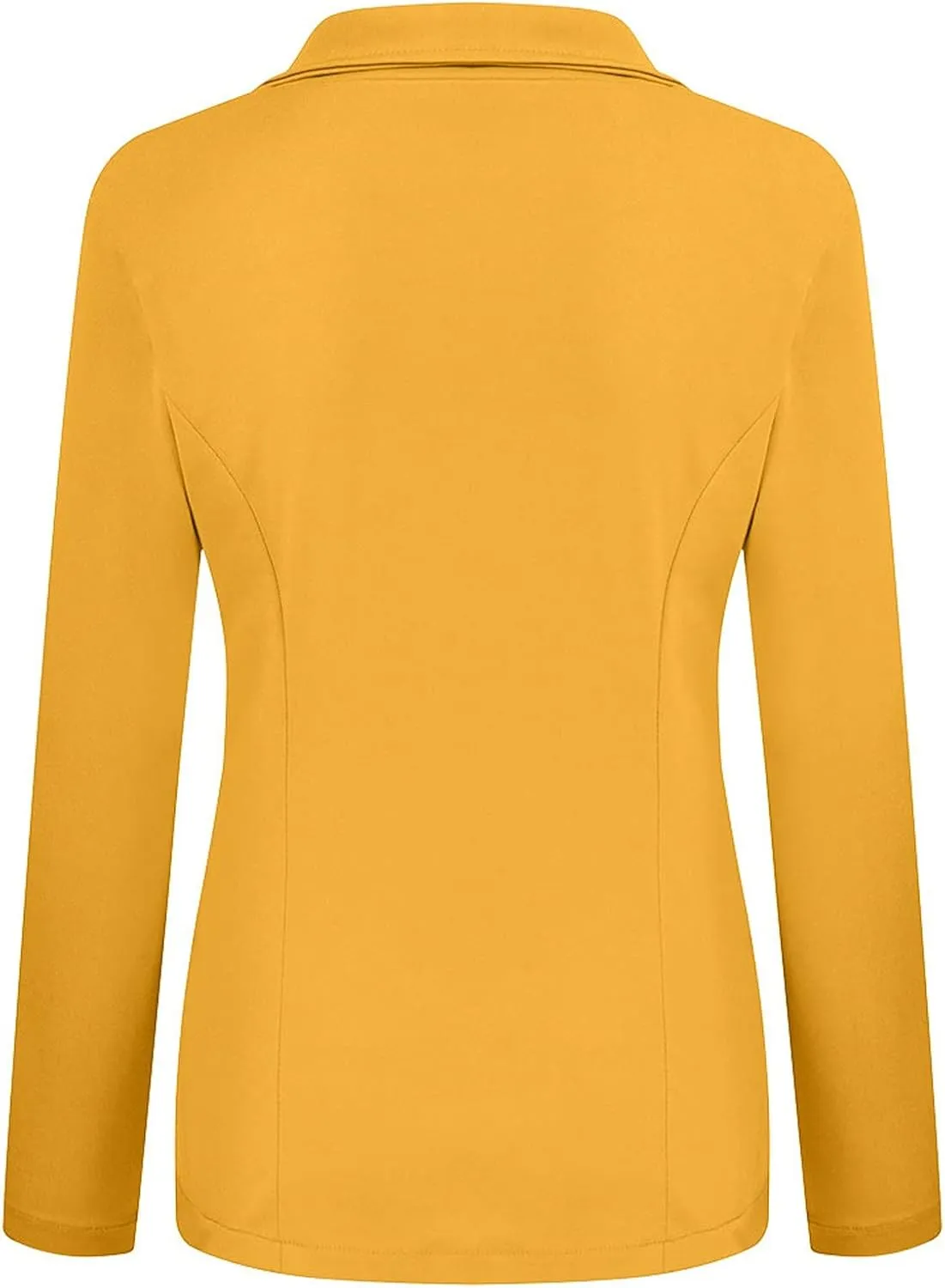Women's Long Blazer Solid Open Front Cardigan Formal Suit Sleeve Blouse Coat Blazers for Work Casual