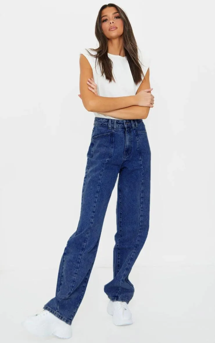 Women's Loose Jeans High Waisted Wide Leg Baggy Straight Jeans Denim Pants