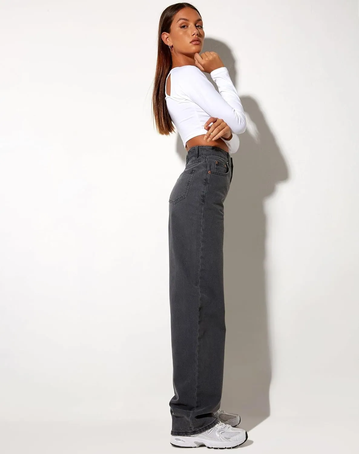 Women's Loose Jeans High Waisted Wide Leg Baggy Straight Jeans Denim Pants