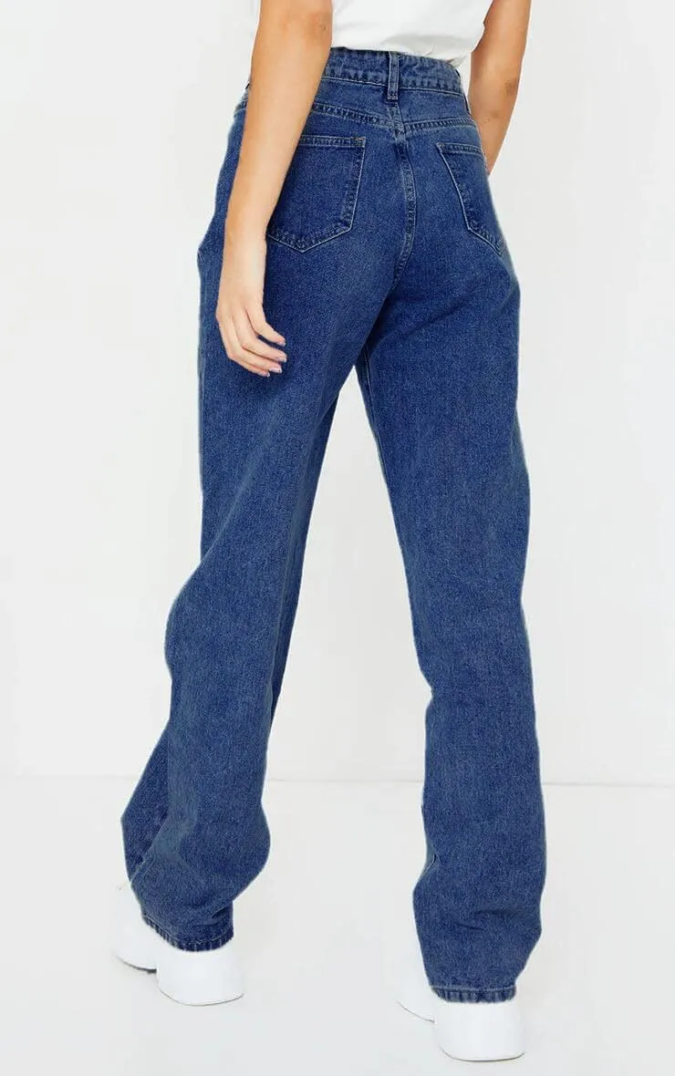 Women's Loose Jeans High Waisted Wide Leg Baggy Straight Jeans Denim Pants
