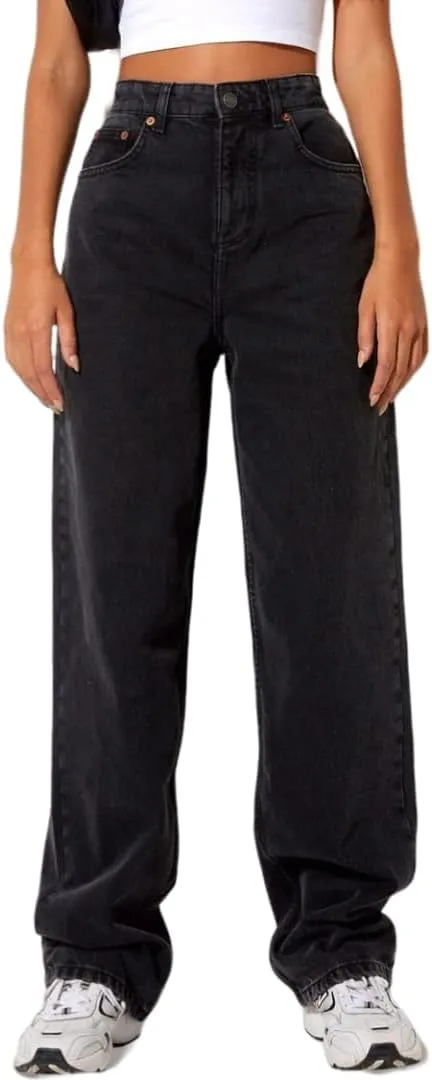 Women's Loose Jeans High Waisted Wide Leg Baggy Straight Jeans Denim Pants