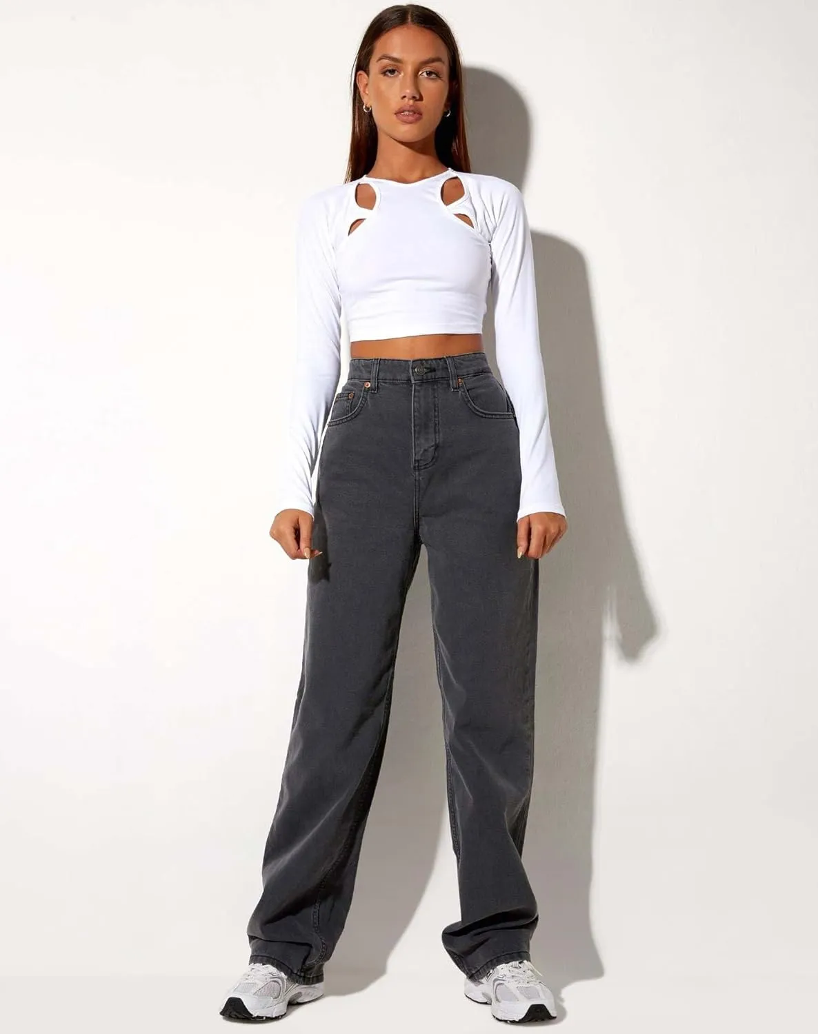 Women's Loose Jeans High Waisted Wide Leg Baggy Straight Jeans Denim Pants