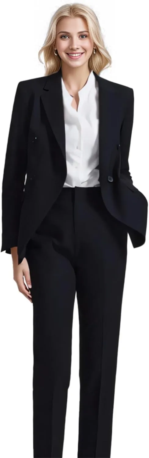 Women's Suiting Pant Suits for Women Business Professional Outfits Double Breasted Womens Prom Suit 2 Piece Set