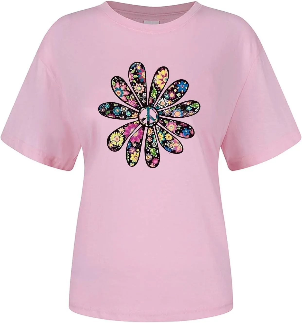 Womens Summer Short Sleeve T Shirt Soft Plus Size Cotton Graphic Crewneck Tees Casual Summer Basic Tunic Top Trendy 2025