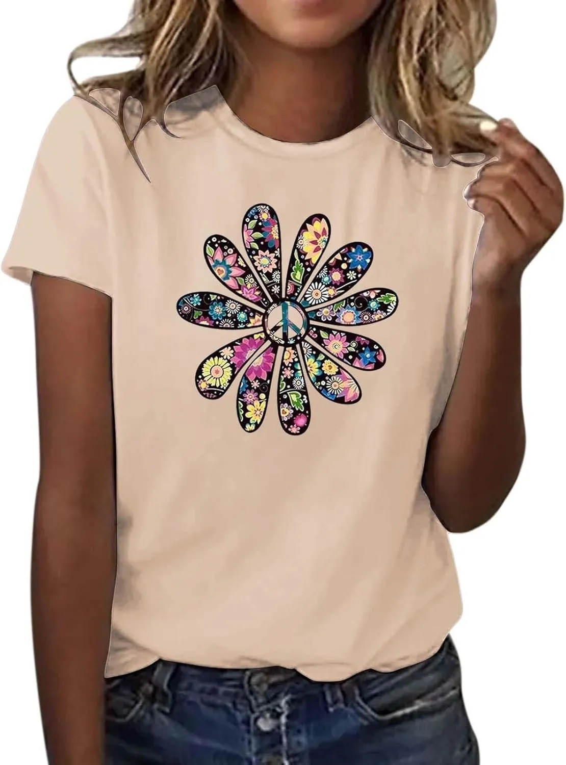 Womens Summer Short Sleeve T Shirt Soft Plus Size Cotton Graphic Crewneck Tees Casual Summer Basic Tunic Top Trendy 2025