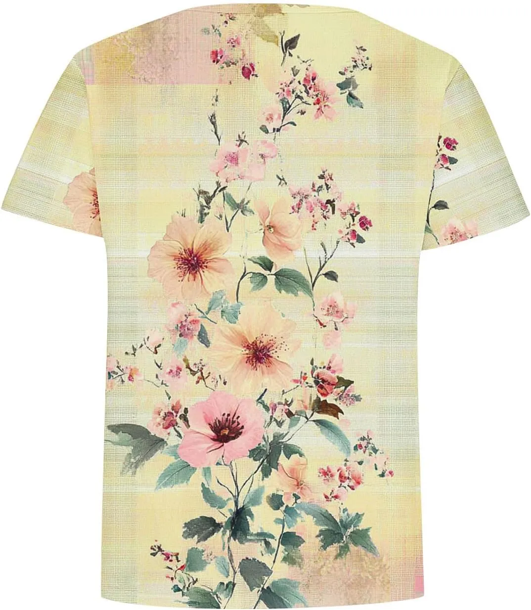 Women's Vintage Floral Tee Shirts 2025 Summer Tops Crewneck Short Sleeve T Shirts Dressy Casual Tunics Cute Blouses