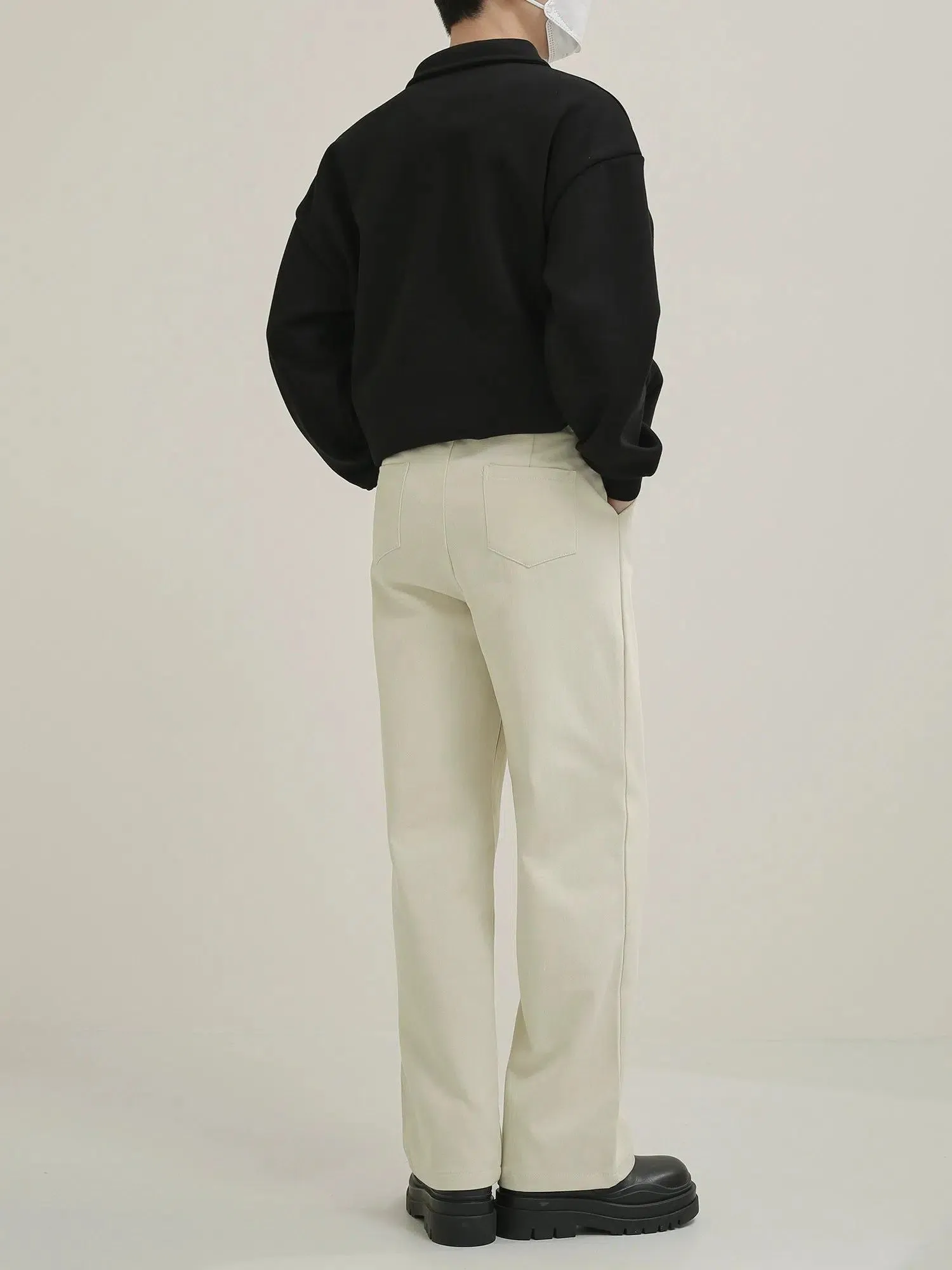 Zhou Minimal Detail Bootcut Pants